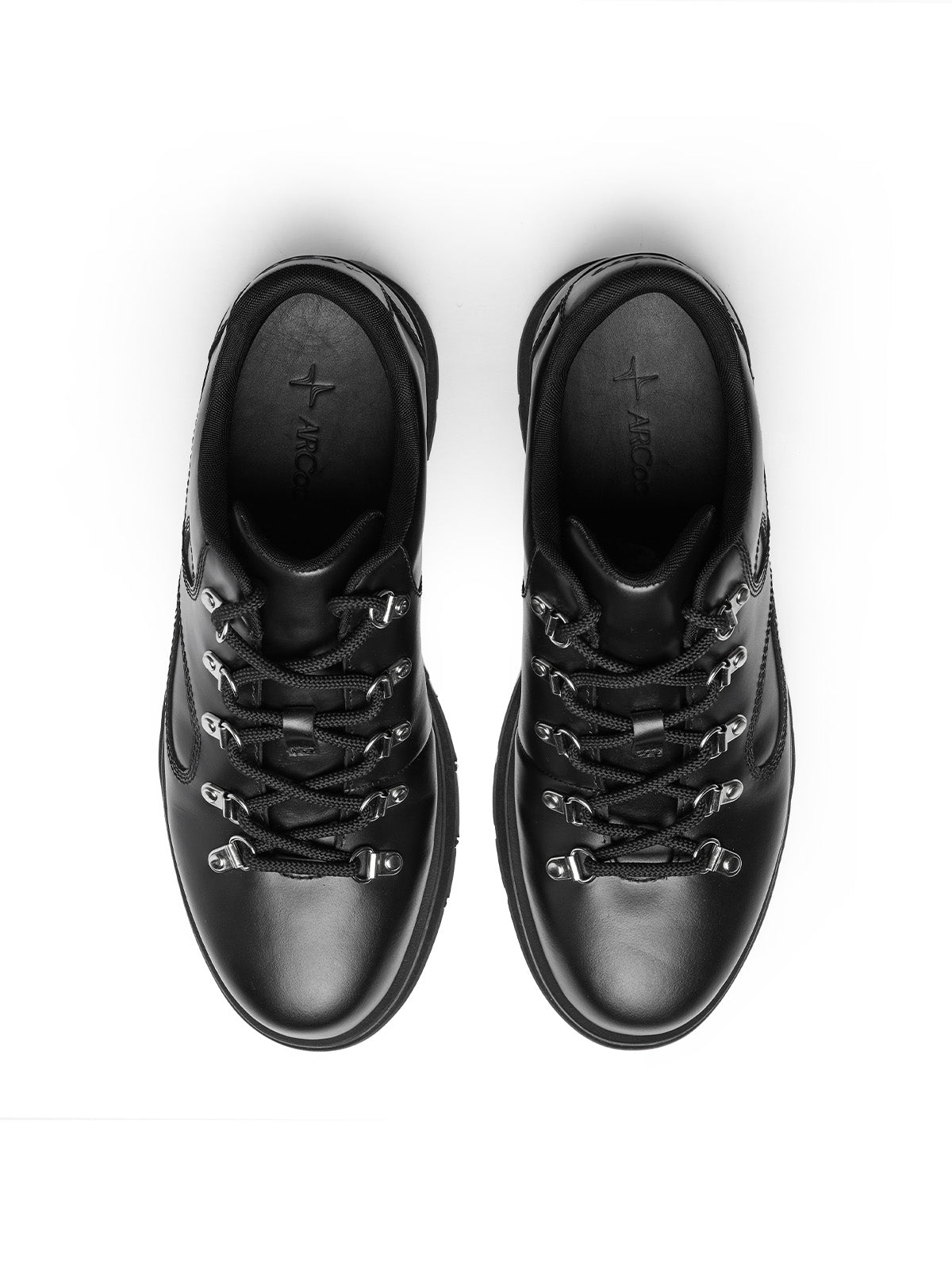 Mobius Suede Hiking Derby Shoes in Black – product image 4