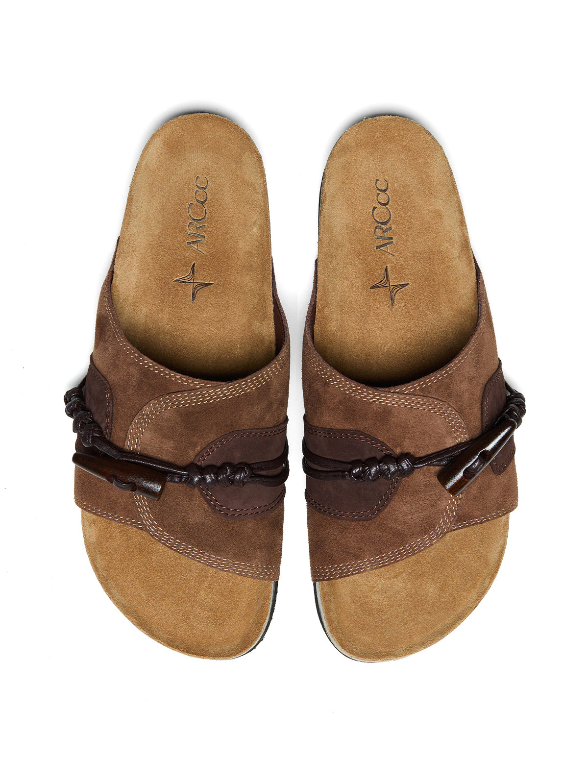 Socotra Horn Toggle Suede Slide Sandals – product image 2